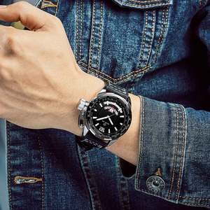 GOLDEN <strong>HOUR</strong> GH118 <strong>Super</strong> OEM Men Quartz Watch 2024 Stainless Steel Band Waterproof Date Display Ultra Thin Business Hand Watch - Product Image 5