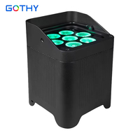 Projecteur LED sans fil extérieur à batterie contrôlé par application de smartphone IP65 7x20W DMX RGBWAUV
