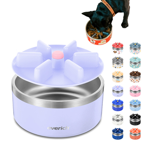 Cuenco aislado para perros con base de goma antideslizante, comedero lento, la mejor opción para cachorros y gatitos - Product Image 3