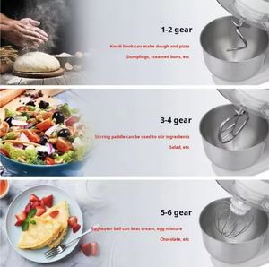 Batteur Électrique sur Socle en Acier Inoxydable pour Boulangers à Domicile, avec Fouet à Pâte et Boîtier en Plastique, Mixeur Alimentaire OEM Transfrontalier pour la Pâtisserie - Product Image 3