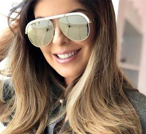 Lunettes de soleil ovales rétro de luxe pour femmes, tendance 2019, avec verres miroir, protection UV400, surdimensionnées - Product Image 3