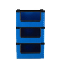 Coroplast creux en PP personnalisé en plastique empilable Corflute Boîte de rangement en tissu PP ondulé Boîte d'organisation de stockage
