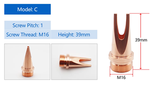 Steedu Prezzi all'Ingrosso Ugello per Saldatura Laser in Fibra di Rame di Alta Qualità Consumabili Laser Compatibili con Pistola di Saldatura Sup23T - Product Image 5