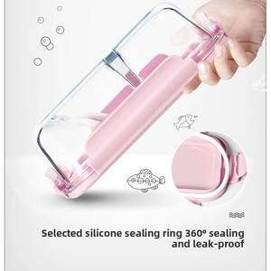 Boîte à lunch en verre borosilicate de haute qualité, carrée, antibactérienne, étanche, résistante à la chaleur, compatible micro-ondes, pour la préparation des repas - Product Image 5