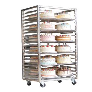 Étagère de présentation de boulangerie double face, chariot de merchandising mobile pour les magasins de vente au détail de pain et de pâtisserie - Product Image 1