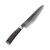 Couteau de Chef Japonais en Acier Damas VG10 de Qualité Supérieure, 67 Couches, Manche en Bois Népalais, Dureté 58~62 HRC