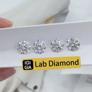 Diamante Sciolto Messi IGI all'Ingrosso 1.0-1.1 Carati <span class=keywords><strong>D</strong></span> VS1 VS2 VVS2 VVS1 Taglio Brillante Rotondo HPHT CVD Coltivato in Laboratorio - Product Image 1