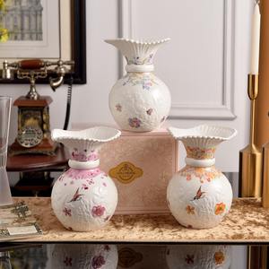 Modern Ceramic Porcelain Eco-friendly Tabletop <b>Floor</b> <b>Vase</b> with Lemon Strawberry Simulation in <b>White</b> for Home & Hotel Decor - Product Image 4