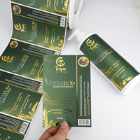 Autocollant personnalisé avec logo cosmétique, autocollant adhésif, vinyle imperméable, feuille d'or, étiquette d'emballage en rouleau, étiquette de produit, étiquettes de bouteille