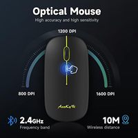 Ratón inalámbrico silencioso 2 4GHz ratón óptico para portátil tipo C recargable retroiluminación LED Bluetooth ratón inalámbrico para ordenador portátil