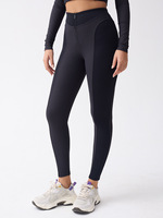 Legging côtelé taille haute à fermeture éclair, moulant et amincissant, élastique, pour le sport, le fitness, le yoga, pantalon long chaud pour le ski et les activités sportives