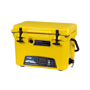 Glacière jaune rotomoulée de 20 litres, boîte de pêche, rangement isotherme multi-usage pour extérieur avec poignée supérieure - Product Image 1
