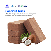 Bloc/Brick de Fibre de Coco 100% Naturelle HB Brand, Fibre de Coco, Fibre de Coir, Pith de Coco, Minéraux Non Métalliques, pH 5.2-6.8, Faible EC 0.5S/cm