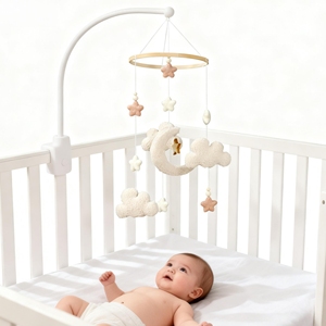 Mobile bébé en feutre non tissé doux 50x20cm certifié CE 0-24 <span class=keywords><strong>mois</strong></span>, design bohème classique, accessoires de chambre bébé, jouets en gros - Product Image 1