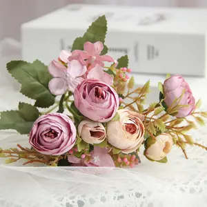 Flores artificiales para decoración de boda, venta al por mayor, 2022