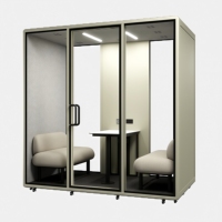 Cabine d'enregistrement insonorisée à conception modulaire, réduction du bruit, cabines de bureau privées avec mobilier de bureau, facile à assembler