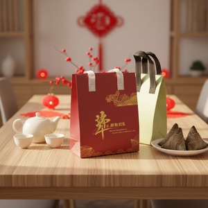 Vlies-Aluminiumfolien-Kühltasche Kleine kalte und heiße Getränke Kaffee-Lebensmittel lieferung Einweg-Wärme isolierte Taschen zum Mitnehmen - Product Image 1