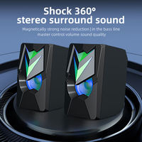 Altavoces RGB para Juegos de PC, Subwoofer Estéreo con Cable, con Luz LED RGB, Equipo de Sonido/Amplificadores/Altavoces