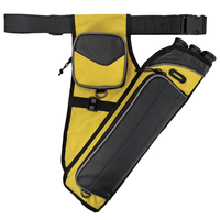 Carquois de cible de tir à l'arc à 3 tubes de couleur personnalisée avec grandes poches pour accessoires et ceinture réglable pour la pratique du tir à l'arc