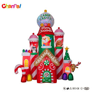 रोशन inflatable क्रिसमस हेलीकाप्टर हवाई जहाज में सांता क्रिसमस सांता - Product Image 5