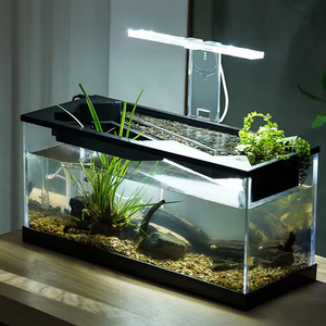 Acquario Moderno Ecologico in Acrilico, Piccolo Acquario da Tavolo con Funzioni di Alimentazione e Riscaldamento per Uso Domestico - Product Image 1
