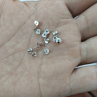 S925 boucles d'oreilles en argent Sterling accessoires bricolage plaqué or Bouchons d'oreille bouchons d'oreille oreille clip boucles d'oreilles en argent en gros