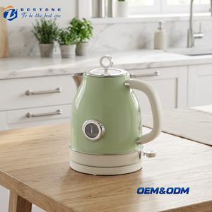 Hervidor Eléctrico de 1.7L de Acero Inoxidable con Luz LED, Elemento Calefactor Oculto y Protección Contra Ebullición en Seco para Cocina - Product Image 1