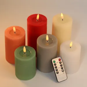 Lilin LED Listrik Peluru 3D Remote Control Dekorasi Romantis Pernikahan Lilin Parafin Efek Cermin Mode Baru dengan Baterai