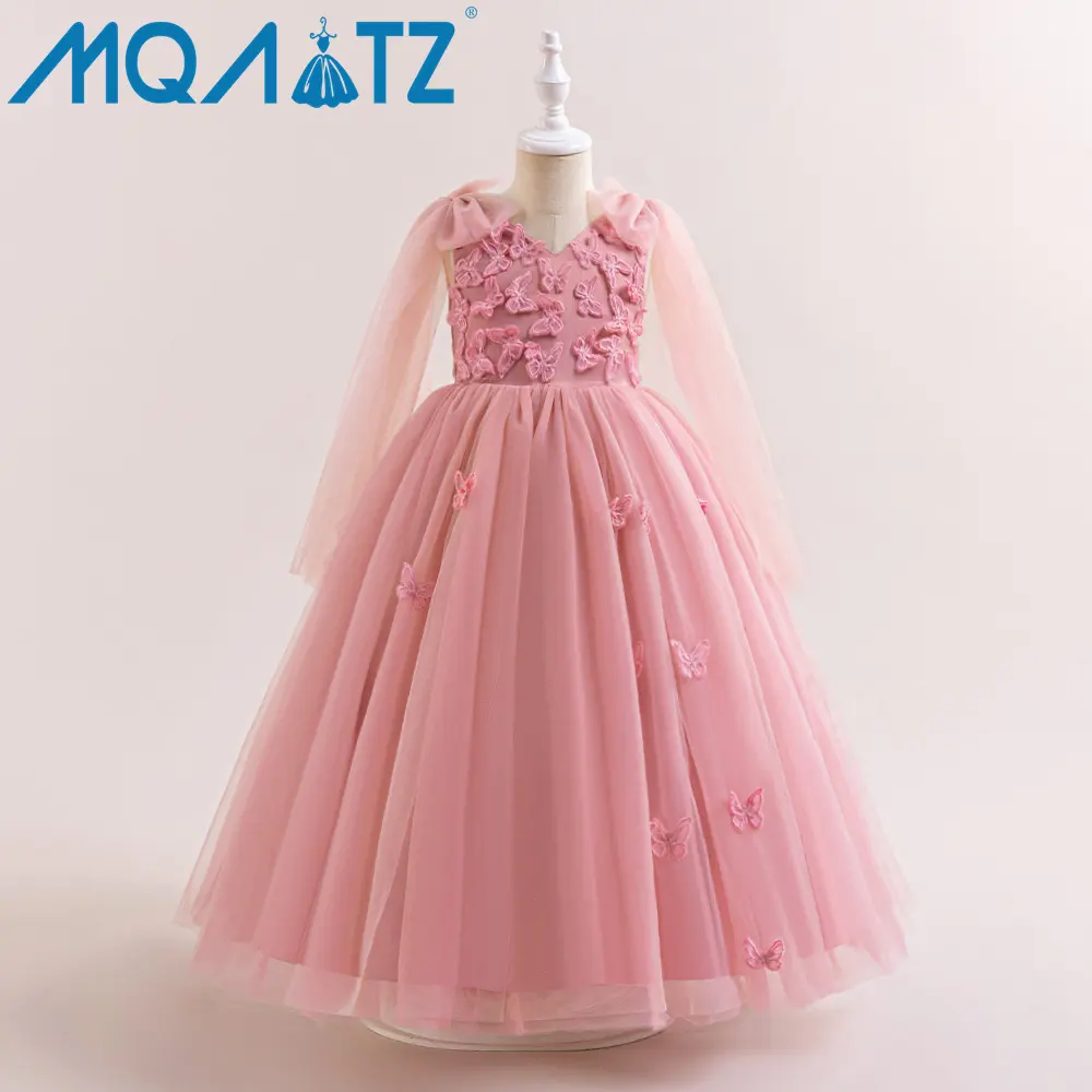 MQATZ çocuklar parti kıyafeti parlak payetli elbiseler 4-7 yaşındaki kız saten düğün elbisesi çocuk için