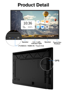 Tablette Lenovo 20 points, écran LCD 65 pouces, tableau blanc interactif portable, enseignement, tableau numérique intelligent pour l'école, 65, 75, 86 pouces - Product Image 4