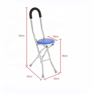 Dispositivo médico de cuatro patas <span class=keywords><strong>Silla</strong></span> de Muleta plegable Asiento de bastón para caminar Combinación de bastón y <span class=keywords><strong>silla</strong></span> - Product Image 3