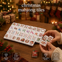 Tuiles de Mahjong de Noël Oh Line, Tuiles de Mahjong American Palm Royale, Commande minimum 1 ensemble, Jeu de société