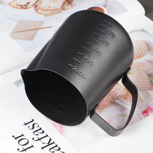 European Measurement Mark Custom logo 304 Stainless Metal Coffee <strong>Milk</strong> Frothing Coffee Pitcher <strong>Milk</strong> Pitcher <strong>Barista</strong> - Product Image 3