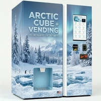 Distributeur automatique de glaçons en cubes, distributeur de glace commercial, machine à glaçons en libre-service 24h/24 avec lecteur de pièces et de billets