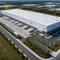 Solution d'entrepôt moderne en structure acier personnalisée, bâtiment métallique multi-aisles pour projets d'ateliers et d'entrepôts, durée de vie de 50 ans