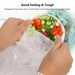 <span class=keywords><strong>Bolsas</strong></span> de Sellado <span class=keywords><strong>al</strong></span> <span class=keywords><strong>Vacío</strong></span> de Plástico PE Reciclable, Libres de BPA, Personalizadas, con Relieve y Asa de Mano <span class=keywords><strong>para</strong></span> Almacenamiento de Alimentos - Product Image 5