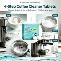 Tablettes de nettoyage pour machine à expresso : Détartrant et dégraissant pour filtre et tête de brassage