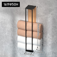 Support mural porte-serviettes de qualité supérieure en bois massif et acier carbone, sans perçage, 40/50 cm, organisateur de salle de bain, gain de place, vente en gros