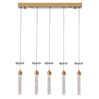 Luminaire suspendu pour restaurant, bar, hôtel, style moderne minimaliste, cristal à bulles, LED, télécommande, hauteur réglable