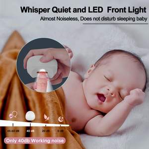 Cortaúñas eléctrico con luz LED y 2 velocidades con almacenamiento de restos de uñas, recortador de uñas de seguridad recargable por USB - Product Image 4