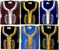 Túnica Marroquí Koshibo para Hombre, Thobe, Thawb, Túnica Árabe Saudí de Dubái, Kaftan, para la Mezquita o Fiestas, Manga Corta, Transpirable, Bordada, Boubou
