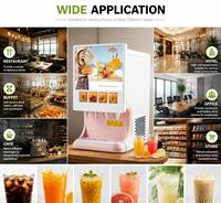 Distributeur de boissons à 4 vannes en gros pour usine, machine à jus froid, machine à boissons aux fruits froides pour restaurant et snack-bar