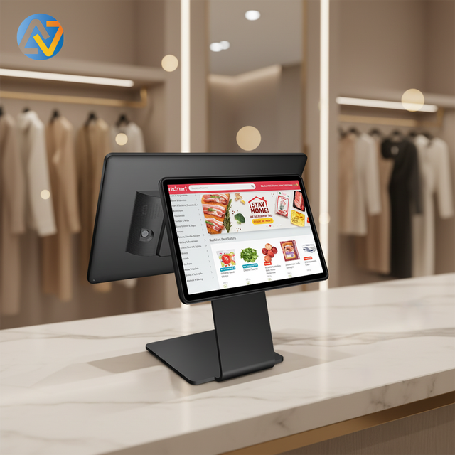 Industrial Grade Android 13.0 POS Terminal 4GB 64GB Bluetooth FHD 15.6" Remote Management Dual Screen Desktop Cashier System