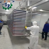 Automatische roestvrijstalen PLC-gestuurde voedselvriesdroogmachine vacuümdroger uit China, hoge efficiëntie