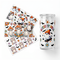 Étiquettes de transfert cristallines lavables à haute saturation de couleur, motif dessin animé, pour mugs et gobelets en céramique