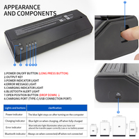 Harga pabrik P8008 A4 Mini portabel nirkabel gigi biru Printer tato sementara tato termal Printer stensil