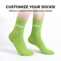 Chaussettes en coton côtelé avec logo personnalisé, vente en gros, chaussettes unies colorées, chaussettes de sport décontractées unisexes de haute qualité, OEM ODM