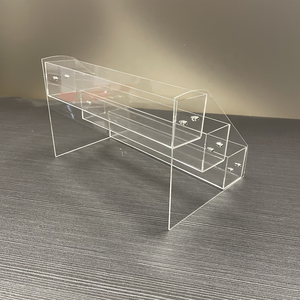 <span class=keywords><strong>3</strong></span> Tier rõ ràng Acrylic hiển thị Kệ Acrylic Riser hiển thị đứng cho mỹ phẩm sơn móng tay - Product Image 4