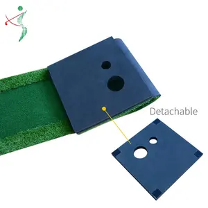 Tapete de golfe portátil, grama artificial verde de colocar