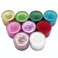 Contenants de luxe à double paroi pour soins de la peau 5g 10g 15g 20g 30g 50g, pot à crème en plastique acrylique nacré avec capuchon rose
